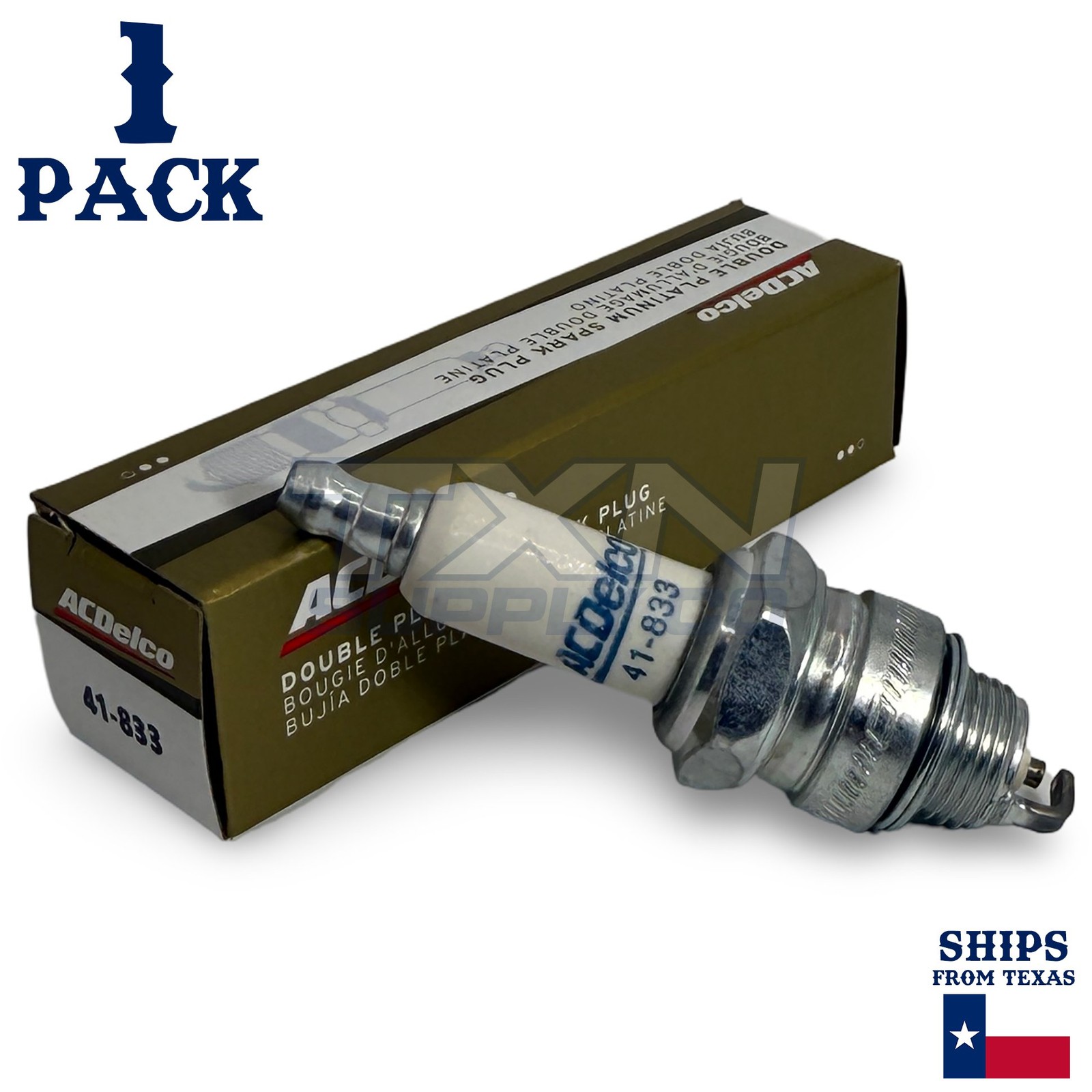 1 Pack Genuine GM ACDelco 41-833 Double Platinum Spark Plugs 19313643