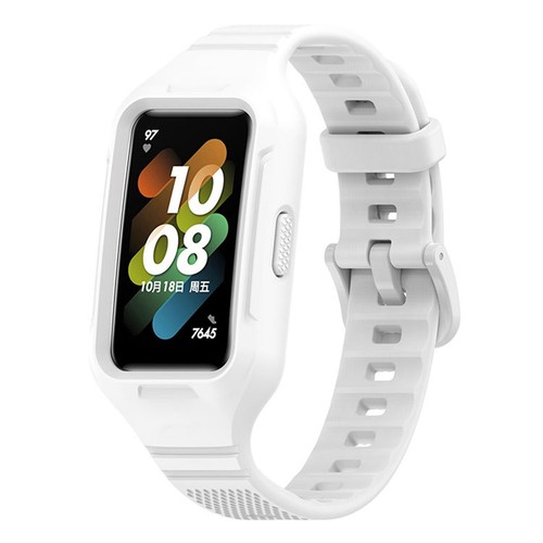 TPE One-piece Textured Watch Band Strap Replacement for Huawei Band 6/7/8 - Picture 4 of 28