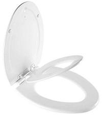 188SLOW 000 NextStep2 Toilet Seat with Built-In Potty Training Elongated White