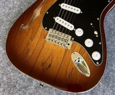 22 Frets Electric Guitar Semi Hollow Body F Holes SSS Single Coil Pickups
