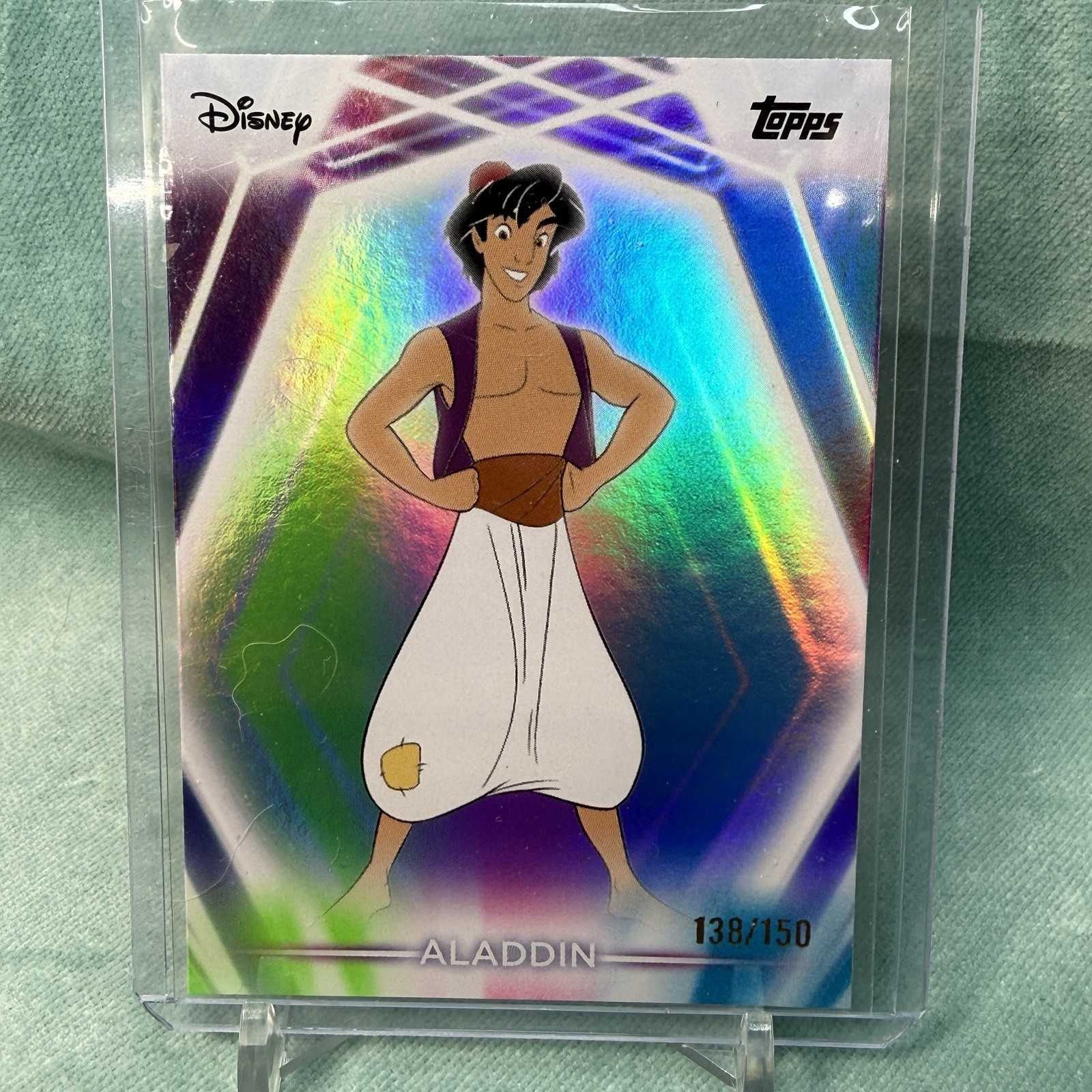 2026 Topps Disney Neon ALADDIN #28 Pink Green Blue Refractor  /150