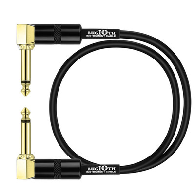 18 Inch Guitar Patch Cable Performance Guitar Effect Pedal Cables Angled to Angl