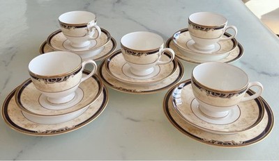 Wedgwood Cornucopia Cup Saucer Plate 17.5cm Trio 6 Set