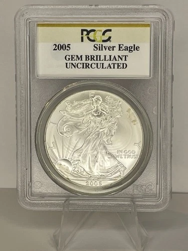 2005 American Silver Eagle $1 Dollar PCGS Gem Brilliant Uncirculated