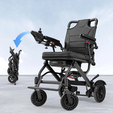 Electric Foldable Lightweight Portable Powerchair Travel Wheelchair All Terrain