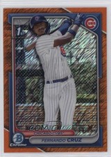 2024 Bowman Chrome Prospects Orange Shimmer Refractor 13/25 Fernando Cruz v9t