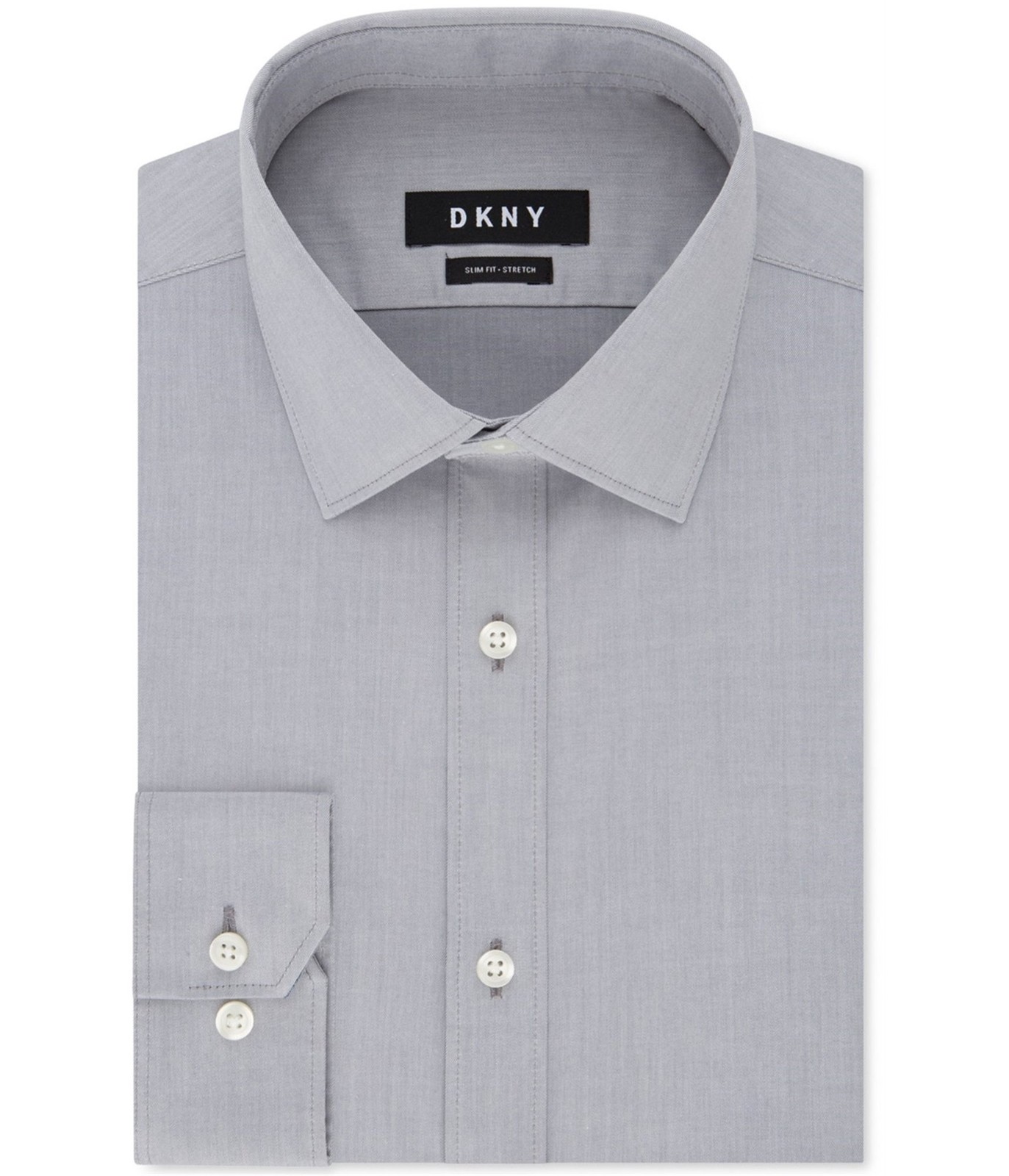 Мужская серая однотонная рубашка на пуговицах DKNY 5590₽