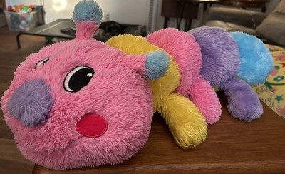 Dan Dee Pastel Pink Accent Rainbow Caterpillar Plush Large Collectors Choice EUC