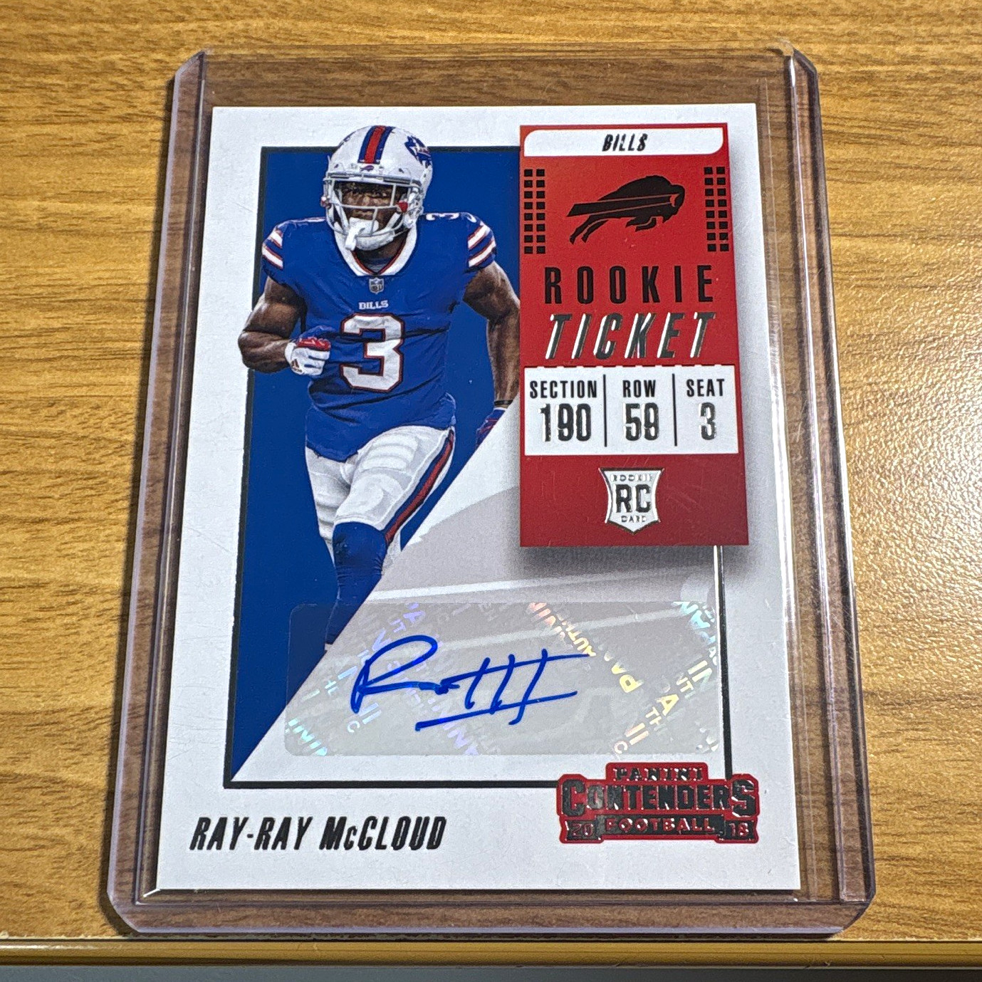 Panini 2018 Contenders Rookie Ticket Auto Ray-Ray McCloud Bills #187 RC