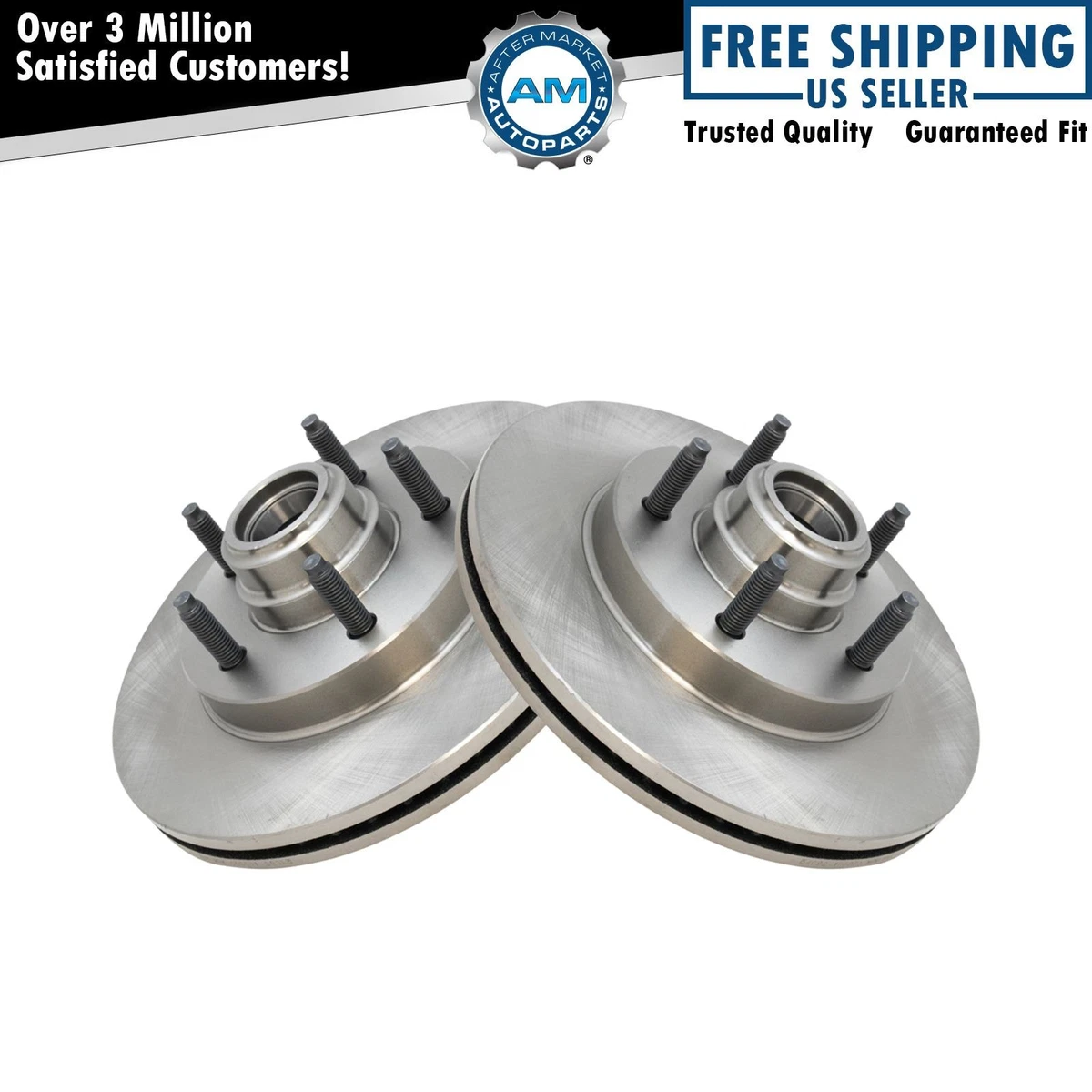 Juego De 2 Rotores De Freno Delanteros Para Ford F-150 Y Blackwood (1999-2004) | Ventilados Y Con 10 Años De Garantía