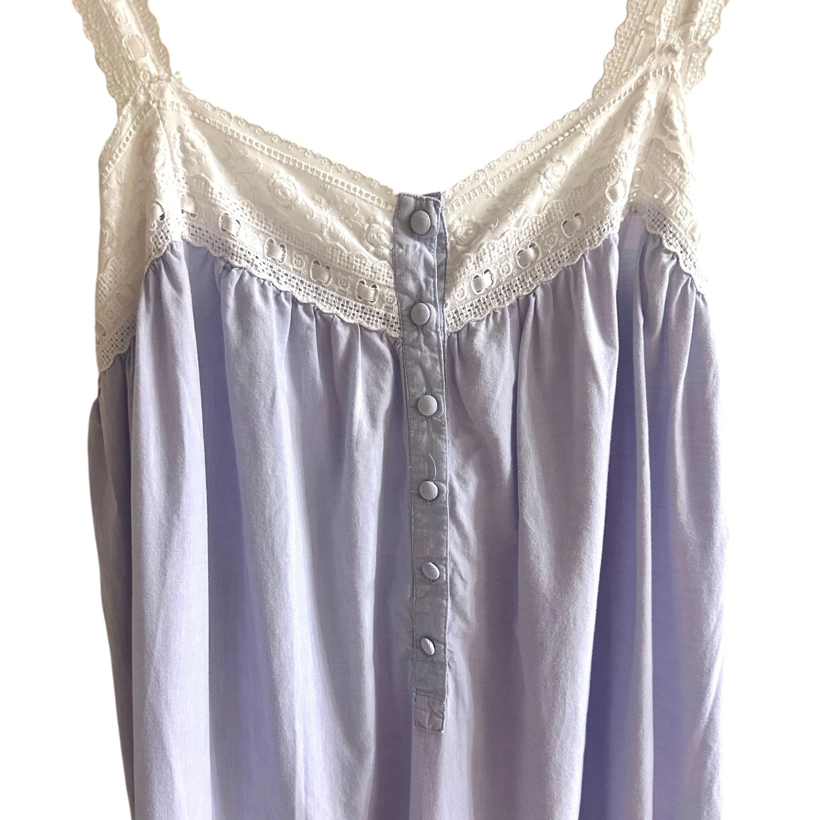 UNDERCOVER Camicia da notte Victoria's Secret etichetta oro pizzo occhielli lavanda made in Hong Kong M