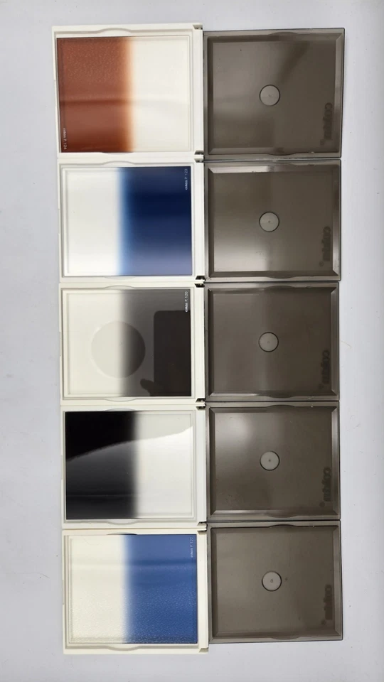 (Set of 5) COKIN P SERIES GRAD-FLUO FILTERS Y1, Y2, R1, R2, & O1,ORIGINAL CASES - Image 3 of 3