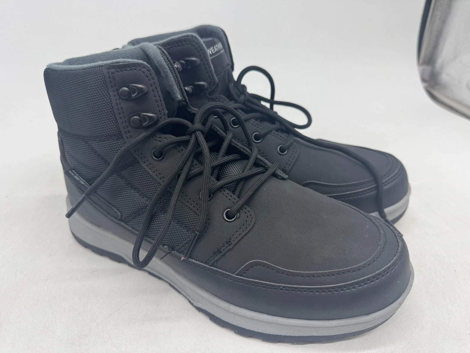 Weatherproof Jenkins Snow Boots Men's Black Lace Up Lightweight Comfort - 9