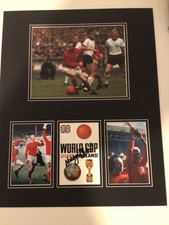 Nobby Stiles signierte 20x16" Montage mit Firmenregister Echtheitszertifikat.