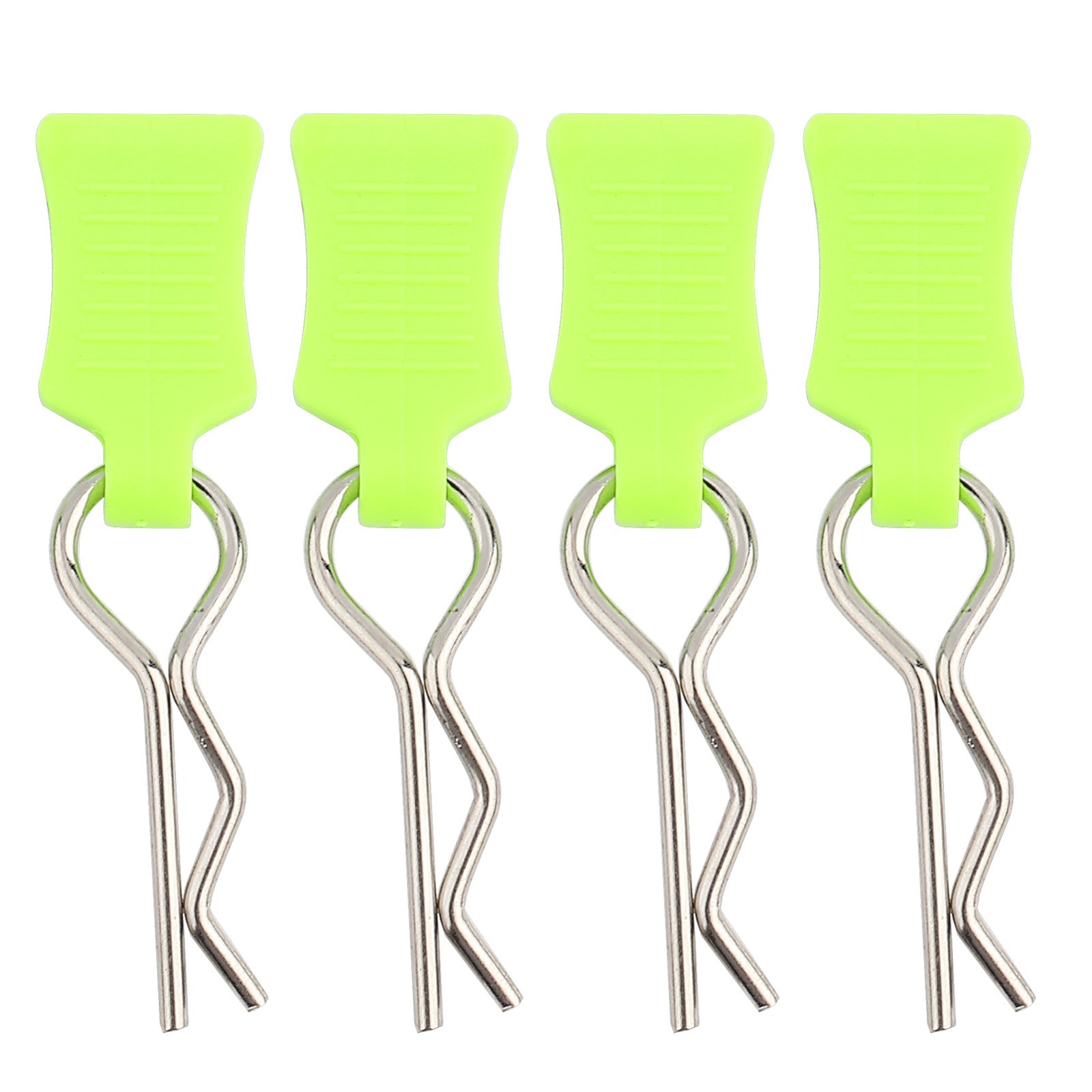 Body Shell Clip Pin + Fixing Bracket Set For 1/8 1/10 1/12 RC Car(Yellow Green)V