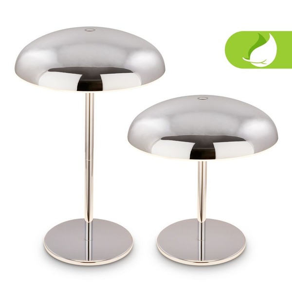 Led Tischlampe Kabellos Akku Lampe IP44 Dimmbar Bar Tischleuchte 30,5 Cm Chrom-image