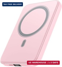 Magnetic Power Bank Ultra-Slim 10000mAh -15W Wireless Portable Charger with USB-