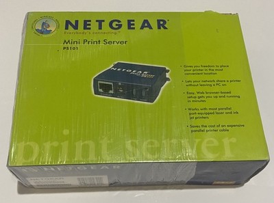 Netgear Mini Print Server PS101 Power Cable And Software Included [COMPLETE]