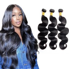 Aikebi Body Wave Human Hair Bundles 28 28 28 Inch 1B# 300g Brazilian Unprocessed