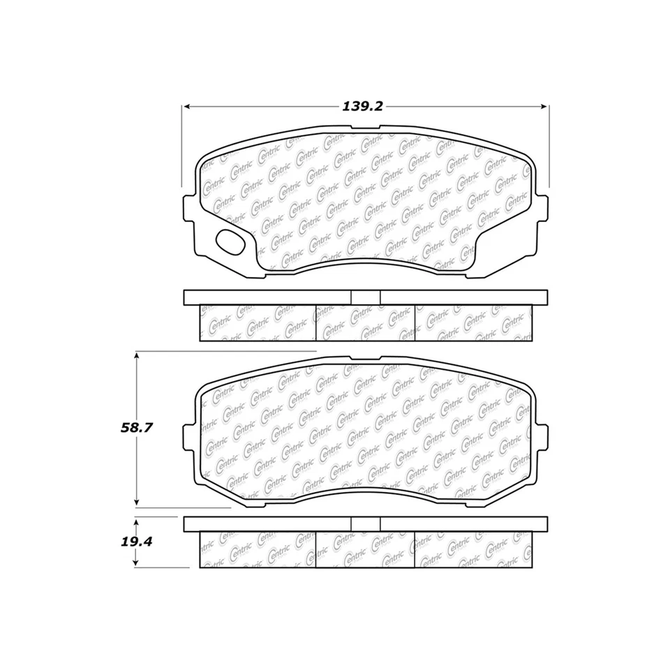Juego de pastillas de freno de disco delanteras para 2005 2006 2007 2008-2011 Mitsubishi Fuso FE180 Foto 2 de 4