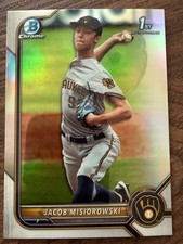 2022 Bowman Draft 1st Chrome Jacob Misiorowski #BDC-132 Refractor Brewers SP