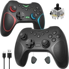 2 PACK Wireless Controller for Nintendo Switch/Switch 2 /Lite/OLED with Hall ...
