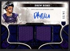 2025 Topps Tier One Drew Romo Tier One Autographed Relics Blue Dual