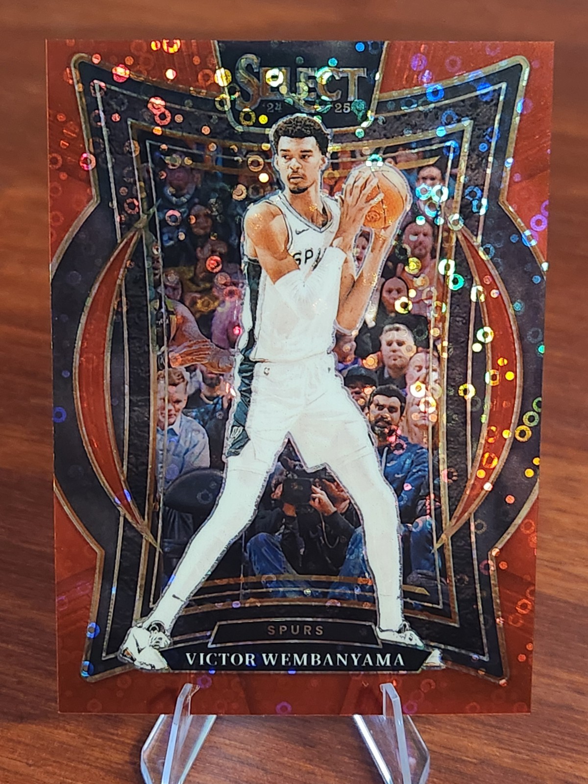 2024-25 Panini Select - Concourse Victor Wembanyama #9 Red Disco Prizm 01/49