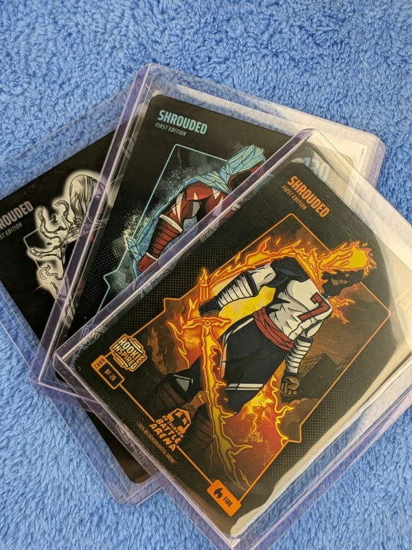 2024 Bo Jackson's Battle Arena Shrouded, Fire, Steel And Ice Battlefoils, 3Cards