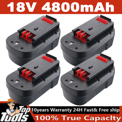 1-4X 18V für Black & Decker 4,8AH Ni-MH Akku A1718 A18 HPB18 HPB18-OPE Firestorm