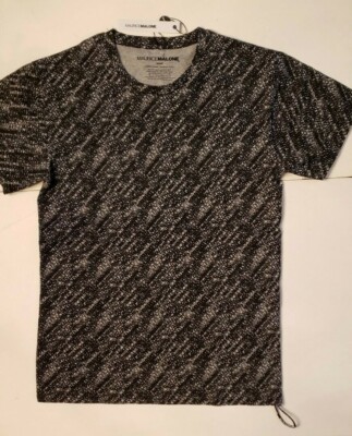NWT Beautiful Designer MAURICE MALONE Mens Printe S/S T Shirt 100% Cotton Size S