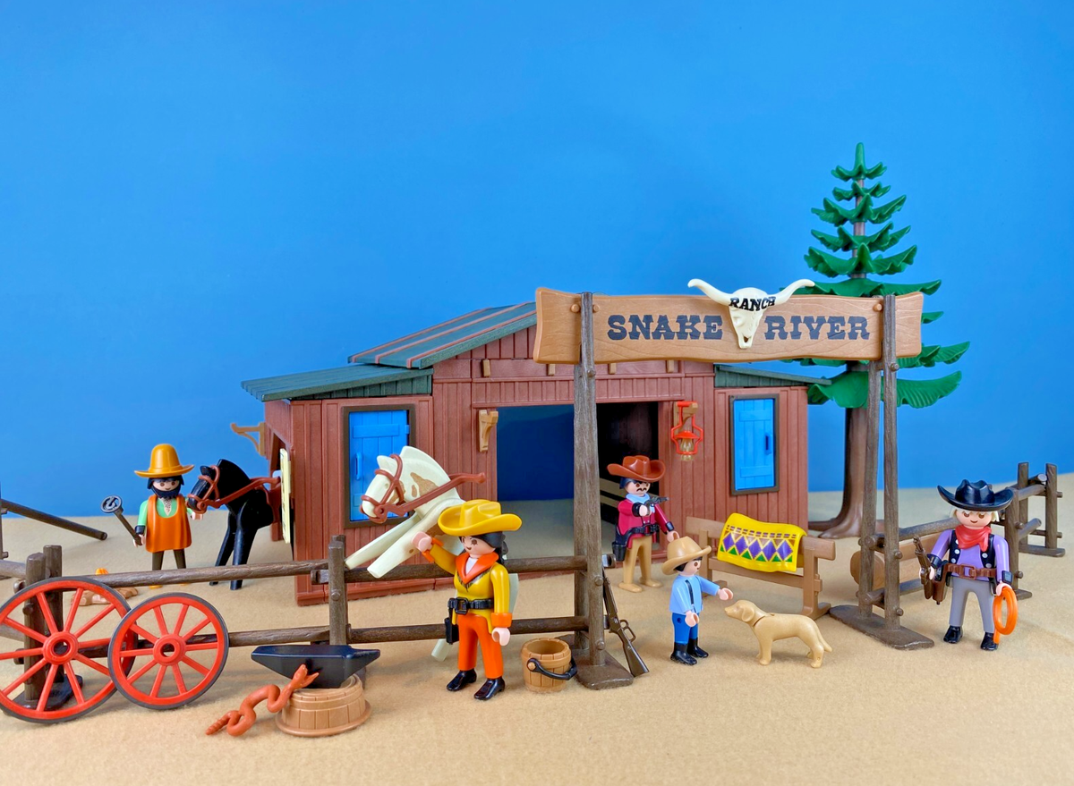 プレイモービル　ウエスタン　スネークリバー playmobil 3805牧場 プレイモービル ウエスタン スネークリバー playmobil 3805牧場