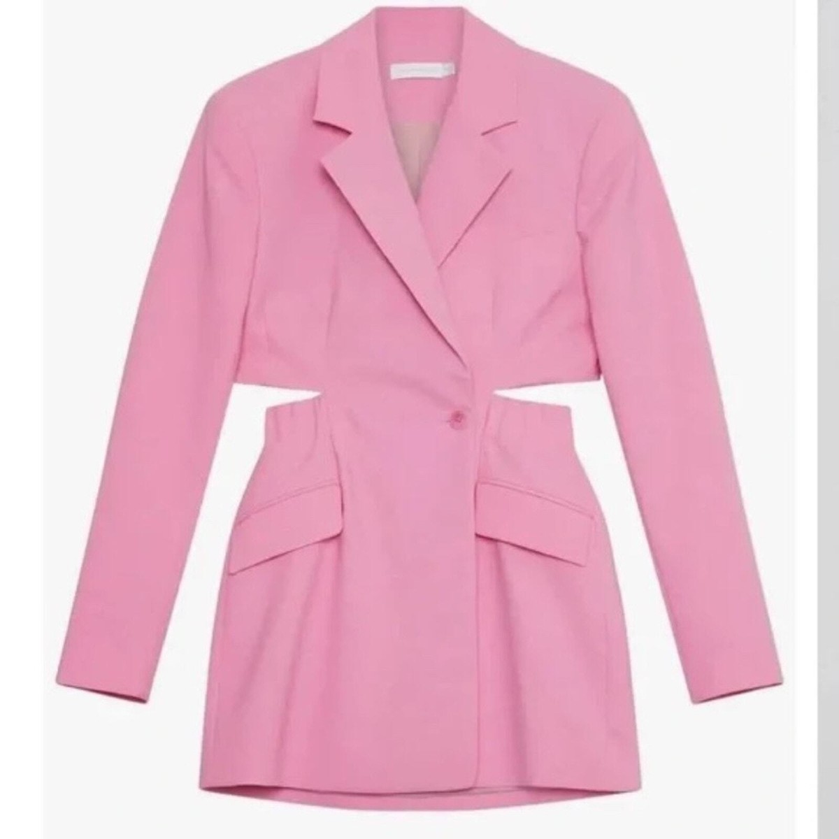 New! Jonathan Simkhai Kylo Cut-Out Blazer Mini Dress Taffy Pink