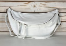 Image of XXL 50 cm-19.68''- 2 Silver Zippers, Leather Fanny Pack Women,Bum Bag, Belt Bag