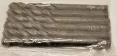 13/64'' Screw Machine Drill Bits 135° HSS Stub RH Cut New York Twist Lot of 6