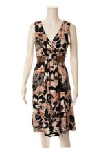 CALVIN KLEIN multicolor abstract print dress Sz S