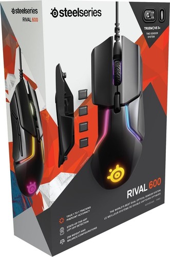 steelseries rival 600 - wired optical gaming mouse- adjustable weights - Afbeelding 8 van 8