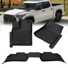 Floor Mats For Toyota Tundra 2022-2026 Crewmax Cab Tpe All Weather Floor Liners