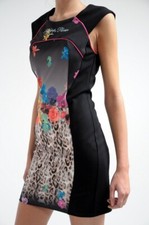Luxury boutique floral bodycon dress XL / UK 14