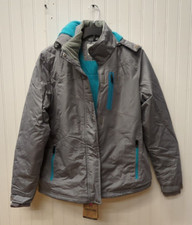 Magellan Outdoors Women's Outerwear Full Zip Hooded Jacket Monument/bluebird