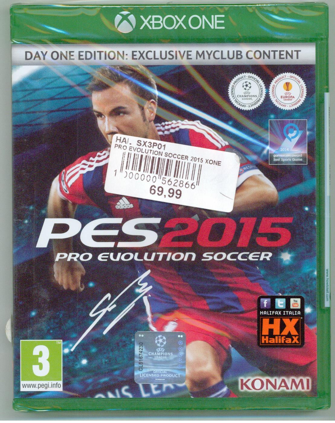 XBOX ONE - PES 2015 - Pro Evolution Soccer - PAL - ITA - NUOVO