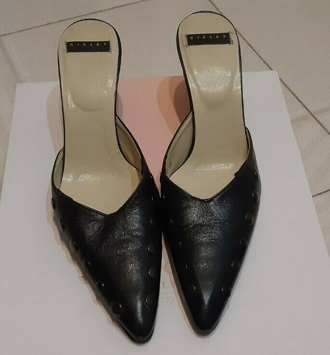 Scarpe Sabot Neri con borchie Donna Vintage anni 90 Numero 36 tacco 7,5 cm  | eBay