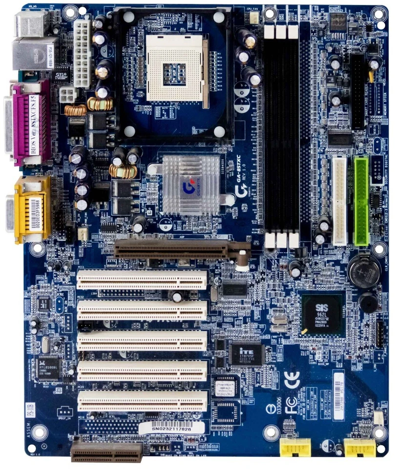 Gigabyte Ga-8stxc Pga478 3x Ddr 5x Pci Agp Cnr Mainboard - Image 2 of 2