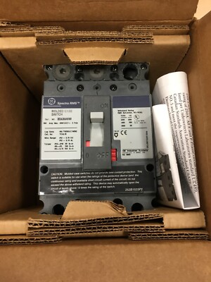 GE Spectra RMS SEDA36AN0100 Circuit Breaker 600 VAC 3 Poles 100 Amps