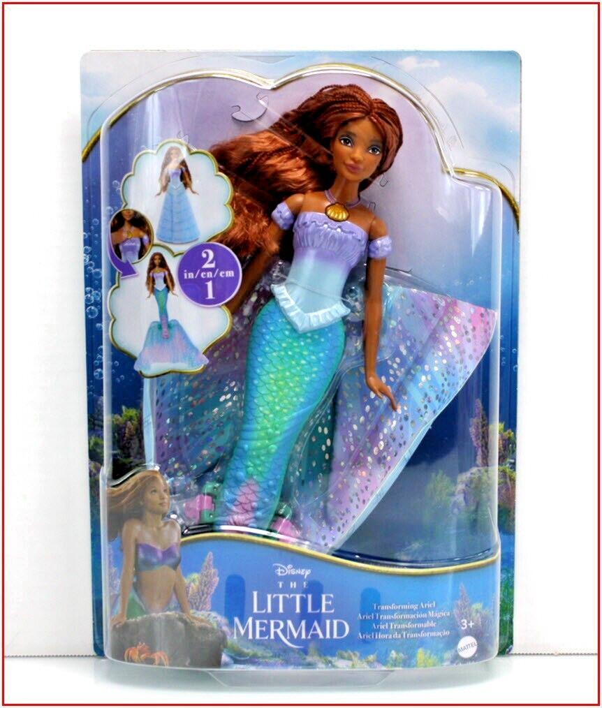 Disney Little Mermaid TRANSFORMING ARIEL Fashion Doll Mermaid to