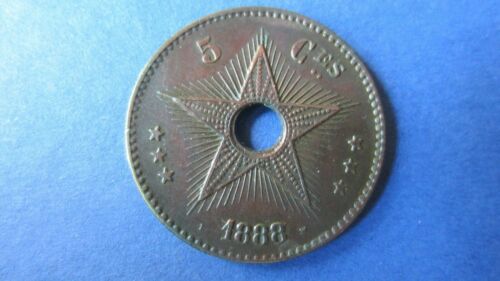 Belge Congo 5 Centimes 1888 IN Sup+ (6843) - Afbeelding 1 van 2