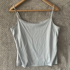 M&S COLLECTION SIZE 16 VEST TOP BLUE SLEEVELESS
