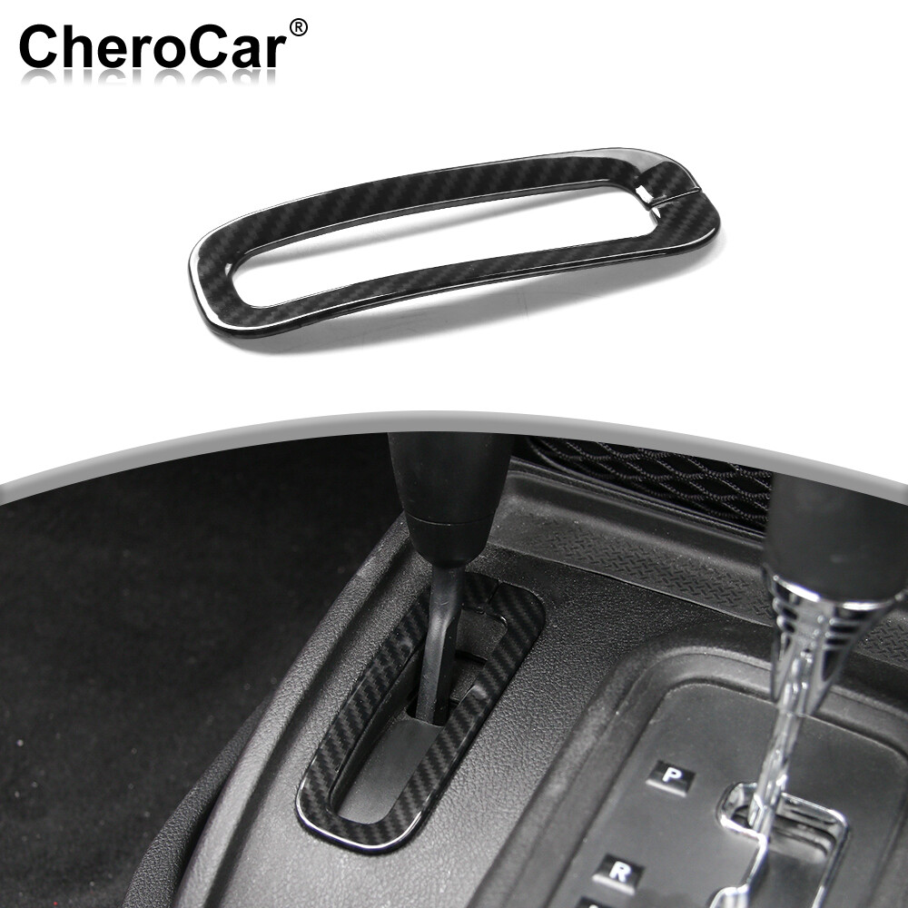 Carbon Fiber Center Console Gear Shift Trim For 11+ Jeep Wrangler JK Accessories