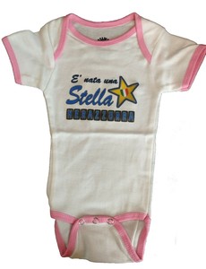 Body Bimba Bianco E Rosa E Nata Una Stella Nerazzurra 100 Cotone Ebay