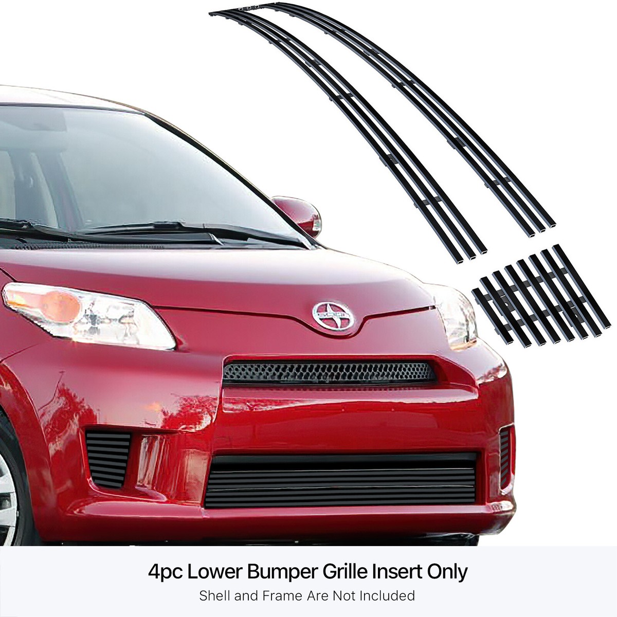 For 2007-2013 Scion XD Lower Bumper Stainless Steel Black Billet